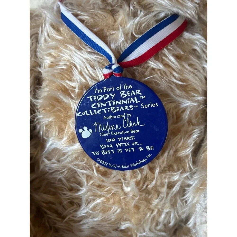 Vtg Build-A-Bear centennial collection teddy bear BABW plush 16” limited edition